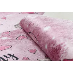Tapis doux rose pour enfants, antidérapant, parfait pour jouer et apprendre
