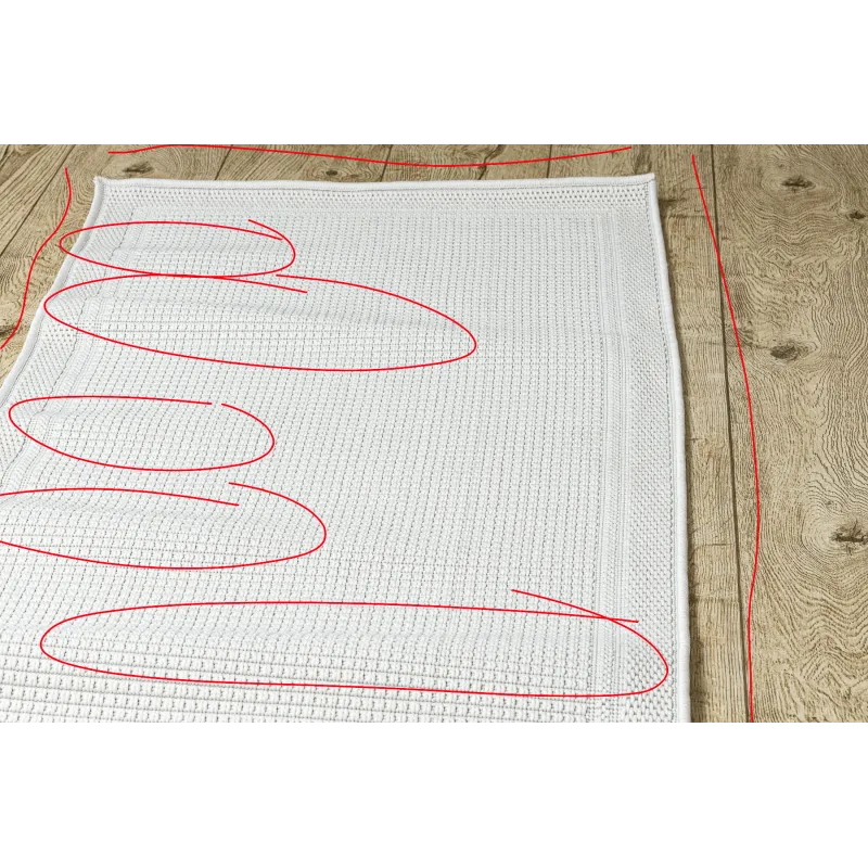 Tapis blanc TIMO 5979, design élégant pour l'extérieur