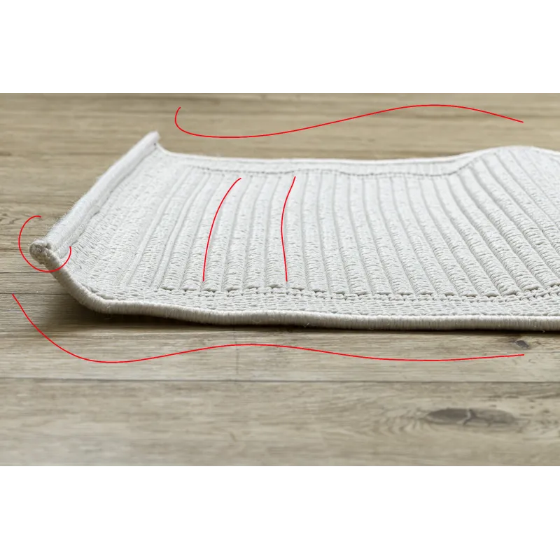 Tapis TIMO 5979 en sisal, matériau durable pour l'extérieur