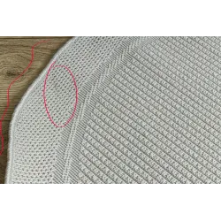 Tapis TIMO 5979 avec cadre blanc, idéal pour le jardin