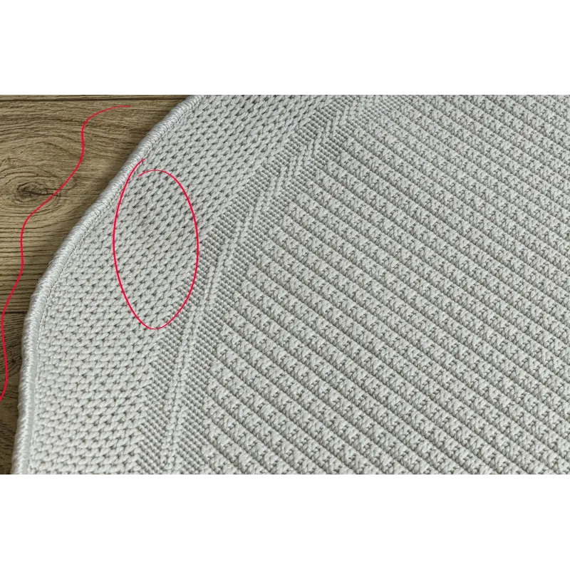 Tapis TIMO 5979 avec cadre blanc, idéal pour le jardin