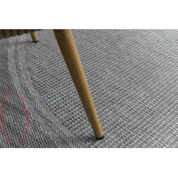 Tapis rond TIMO 5979 gris clair, accessoire élégant pour le jardin