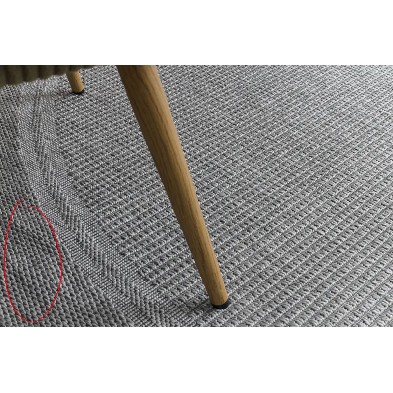 Tapis rond TIMO 5979 gris clair, accessoire élégant pour le jardin