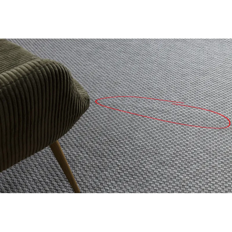 Tapis extérieur rond TIMO 6272 en gris clair pour le jardin