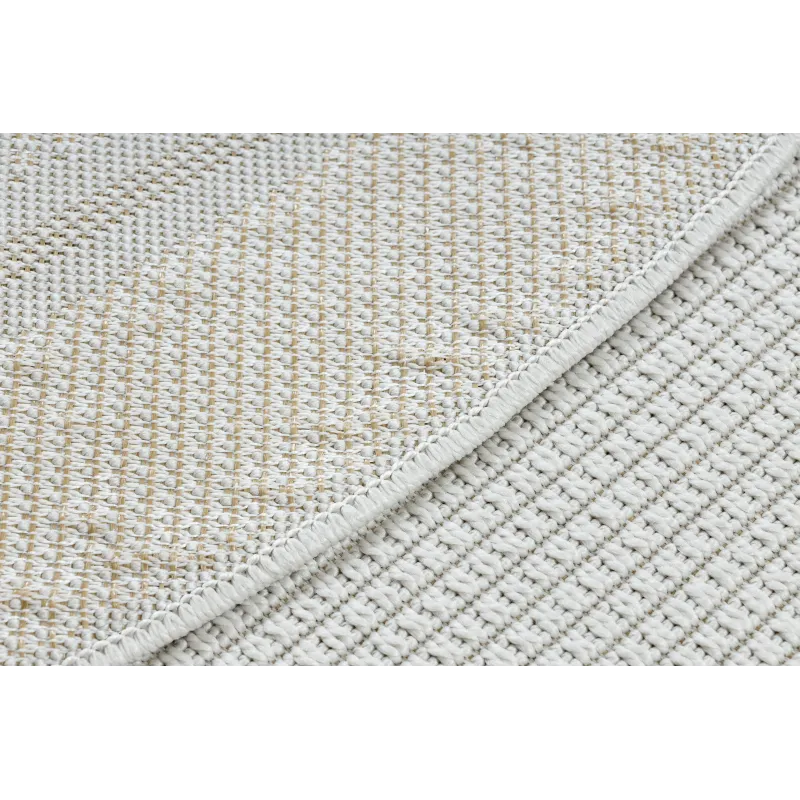 Tapis blanc TIMO 5979, idéal pour le jardin et les terrasses