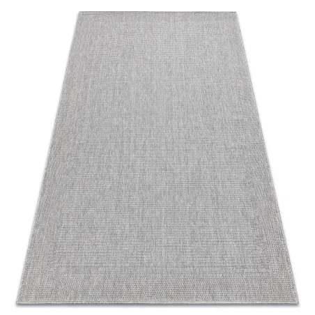 Tapis TIMO 5979 en sisal gris clair pour l'extérieur