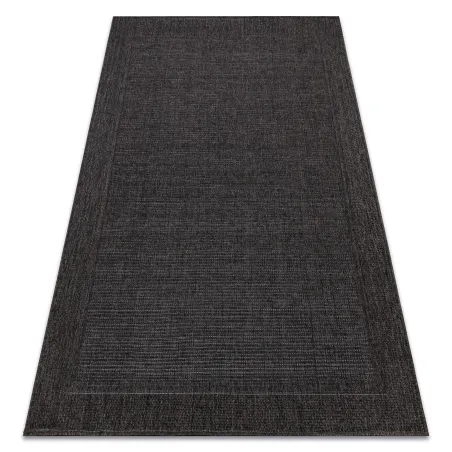 Tapis en sisal TIMO 5000 noir, parfait pour l'extérieur