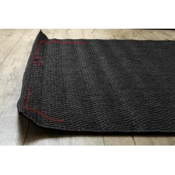 Tapis TIMO 6272 noir, idéal pour les jardins et balcons