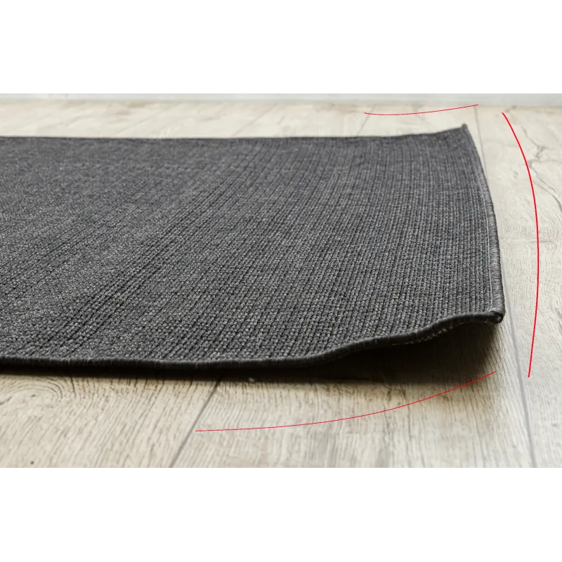Tapis TIMO 0000 noir, style contemporain pour l'extérieur