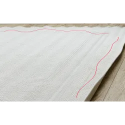 Tapis TIMO 5979 blanc, idéal pour les espaces extérieurs