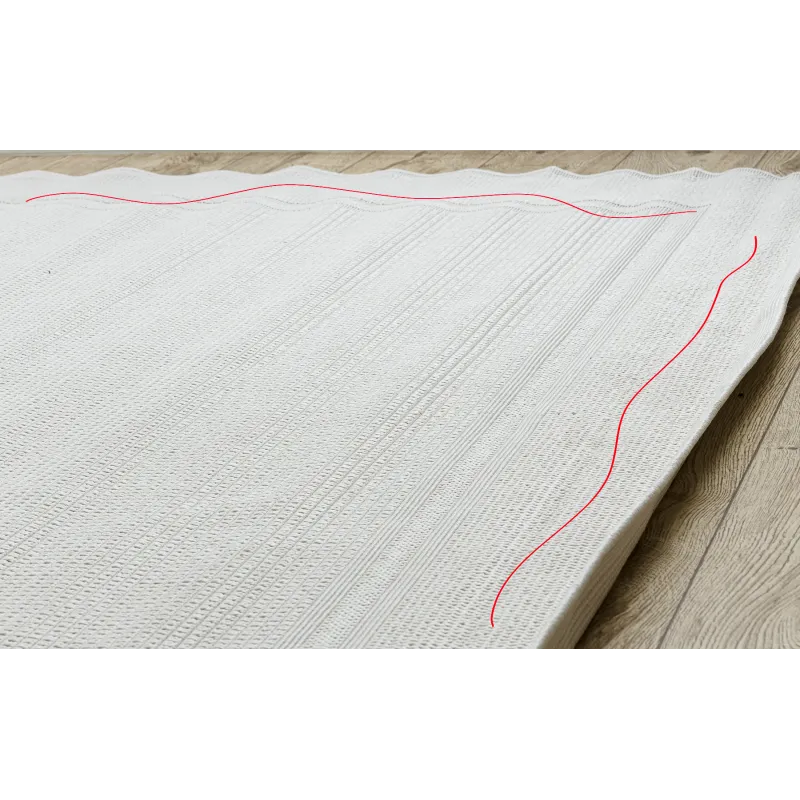 Tapis TIMO 5979 blanc, idéal pour les espaces extérieurs