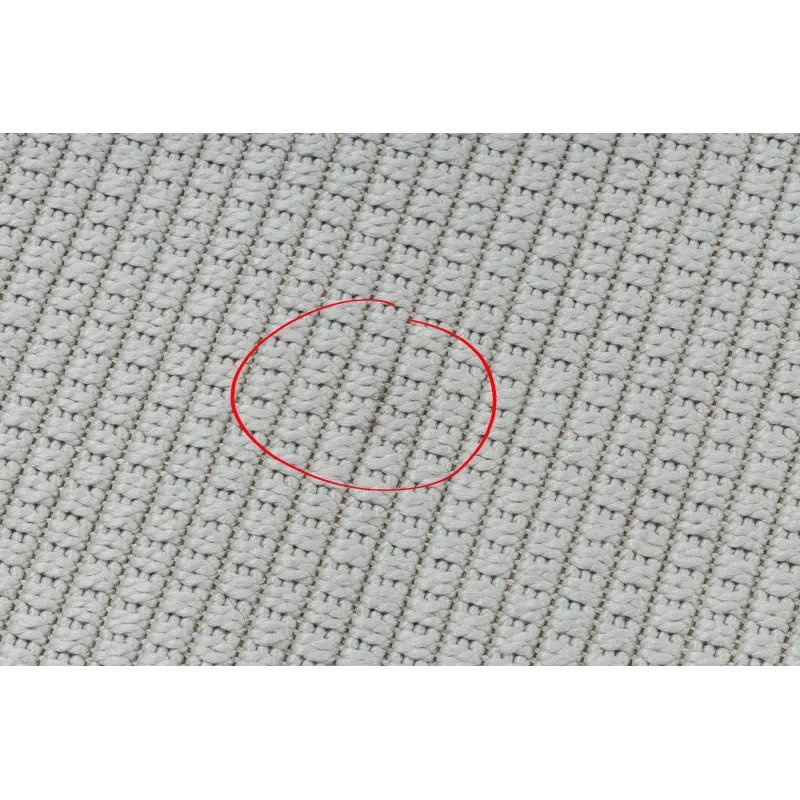 Tapis extérieur rond TIMO 5979 en sisal de couleur blanche