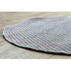 Tapis gris clair TIMO 6272, idéal pour le jardin
