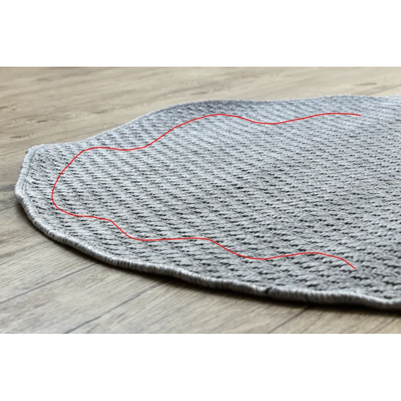 Tapis gris clair TIMO 6272, idéal pour le jardin