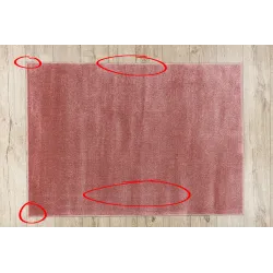 Tapis SOFTY uni rose, idéal pour le salon ou la chambre à coucher