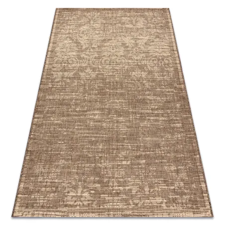 Tapis en sisal FLOORLUX 20211 café et naturel, idéal pour le salon