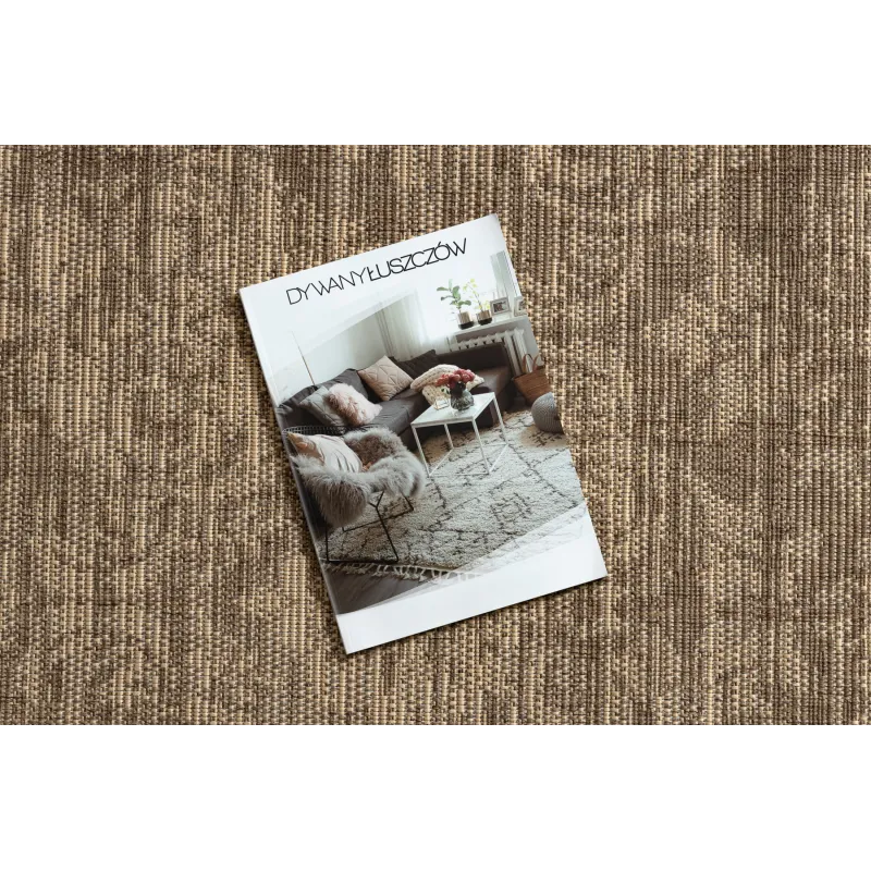 Tapis en sisal FLOORLUX 20211 en nuances de café, idéal pour les intérieurs