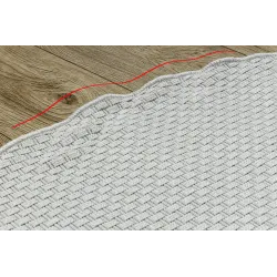 Tapis TIMO 6272 blanc, parfait pour les jardins et les espaces extérieurs