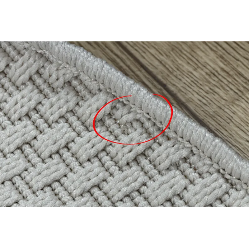 Tapis blanc en forme de cercle TIMO 6272, idéal pour le jardin
