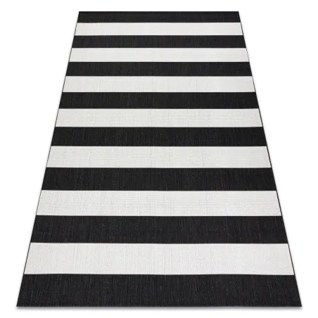 Tapis en sisal rayé, produit de deuxième qualité, pour un intérieur élégant
