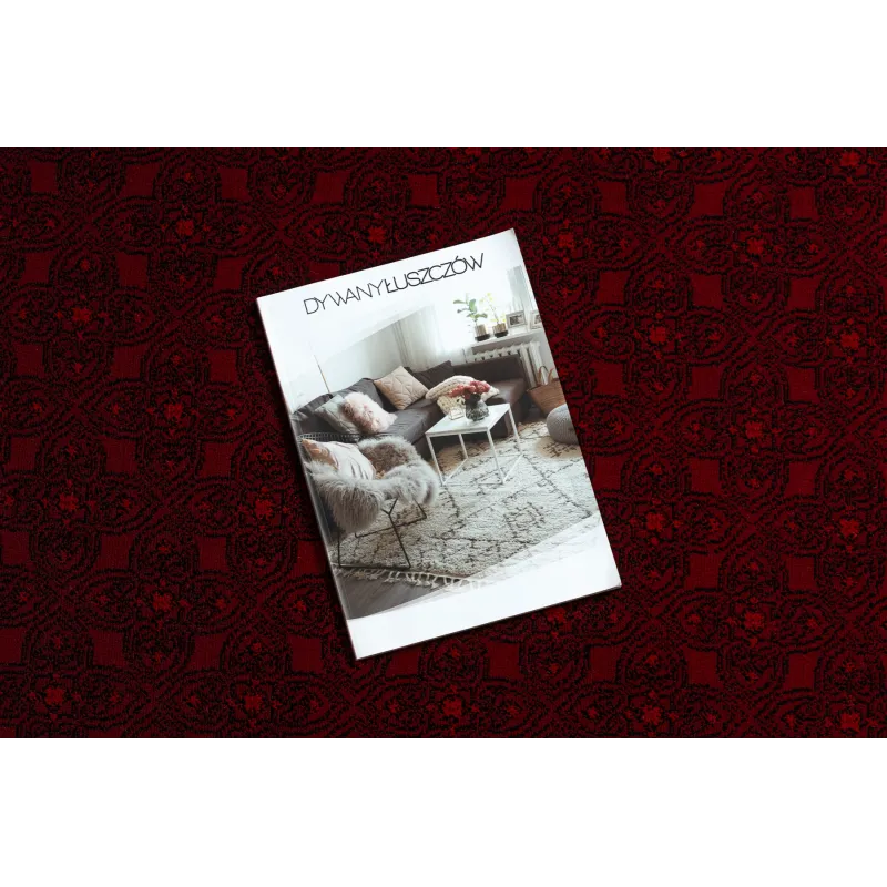 Dywan ORIENT 2958 bordo / czarny Ramka, klasyczny, orientalny, z frędzlami 