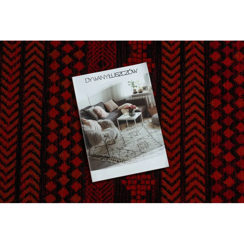 Dywan ORIENT 5132 bordo / czarny Orientalny, z frędzlami 