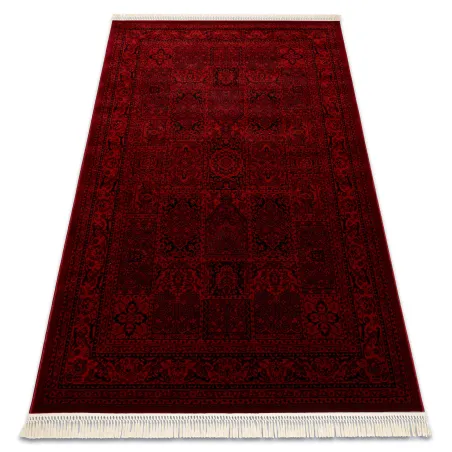 Dywan ORIENT 5365 bordo / czarny Ramka, orientalny, z frędzlami 
