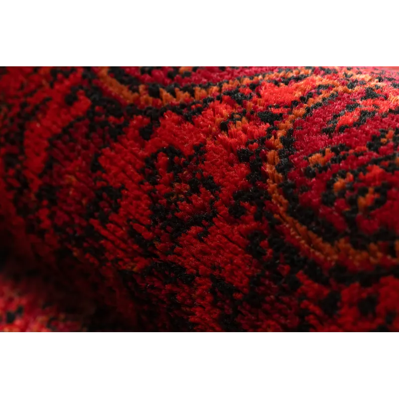 Dywan ORIENT 5365 bordo / czarny Ramka, orientalny, z frędzlami 