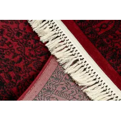 Dywan ORIENT 6039 bordo / czarny Ramka, rozeta, orientalny, z frędzlami 
