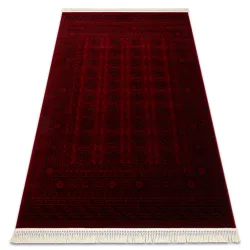 Tapis ORIENT 6889 Bordeaux / Noir Buchara, Cadre, oriental, avec franges