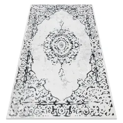 Tapis ALLURE 1961 Ornament, cadre - Structuré, élégant, glamour blanc / gris