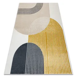 Tapis FUSION 0240 crème / jaune - Géométrique, moderne, abstrait