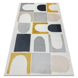 Tapis FUSION 0213 blanc / jaune - Géométrique, moderne, abstrait