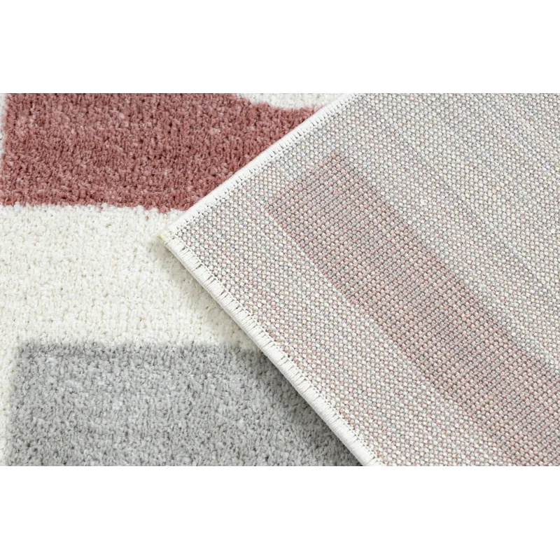Dywan FUSION 0213 biały / ciemny róż - Geometryczny, nowoczesny, abstrakcyjny