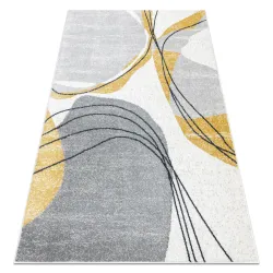 Tapis FUSION 5868 blanc / jaune - Lignes, moderne, abstrait