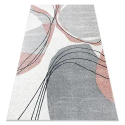 Tapis FUSION 5868 blanc / rose foncé - Lignes, moderne, abstrait