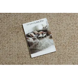 Tapis sisal à motif treillis beige, idéal pour un intérieur moderne