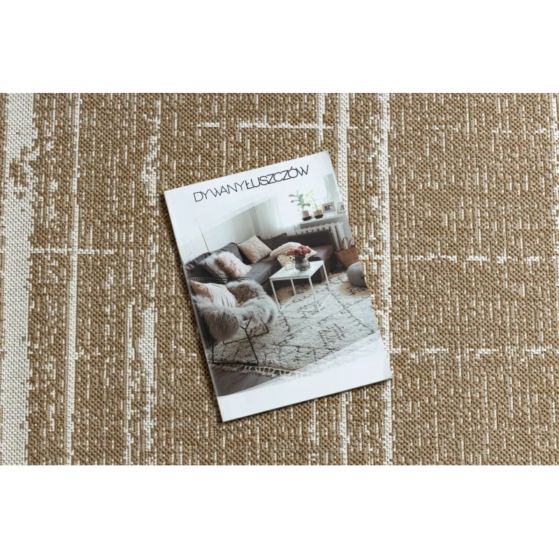 FLAT 48965265 Tapis sisal Treillis vintage, couleur paille beige, pour une touche vintage