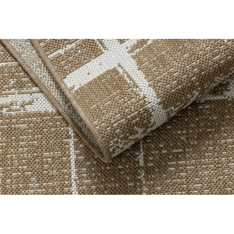 FLAT 48965265 Tapis sisal Treillis vintage, résistant aux intempéries, parfait pour l'extérieur