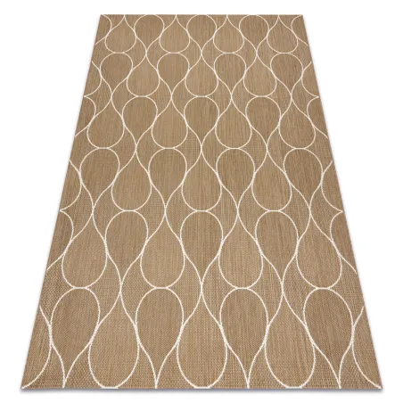 FLAT 49379265 Tapis sisal Gotas - couleur paille beige naturel, matière cordage