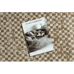 Tapis sisal au design géométrique, parfait pour les intérieurs modernes