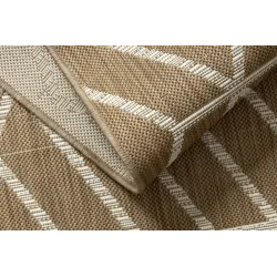 Tapis sisal géométrique, parfait pour le jardin ou la terrasse, style naturel
