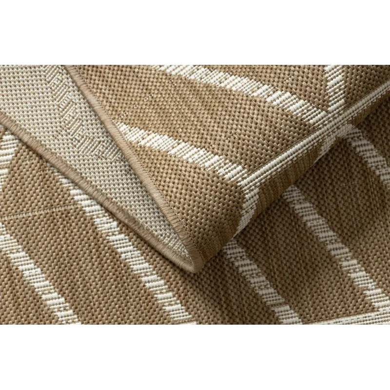 Tapis sisal géométrique, parfait pour le jardin ou la terrasse, style naturel