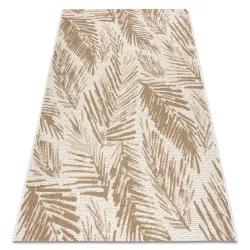 Tapis en sisal avec feuilles de palmier, couleur paille beige naturel, matériau durable