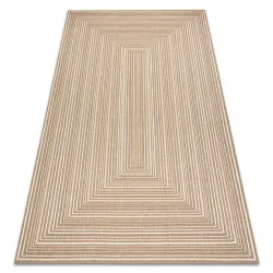 Tapis sisal géométrique couleur beige naturel, parfait pour le salon