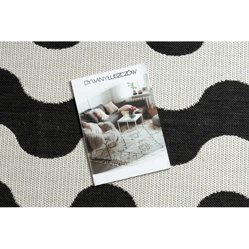 Tapis élégant à motif ondulé, parfait pour le salon