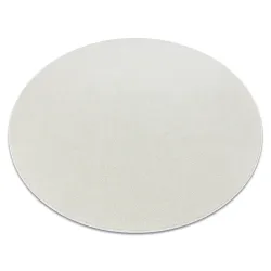 Tapis ETON PLUS rond crème uni, monochrome, lisse