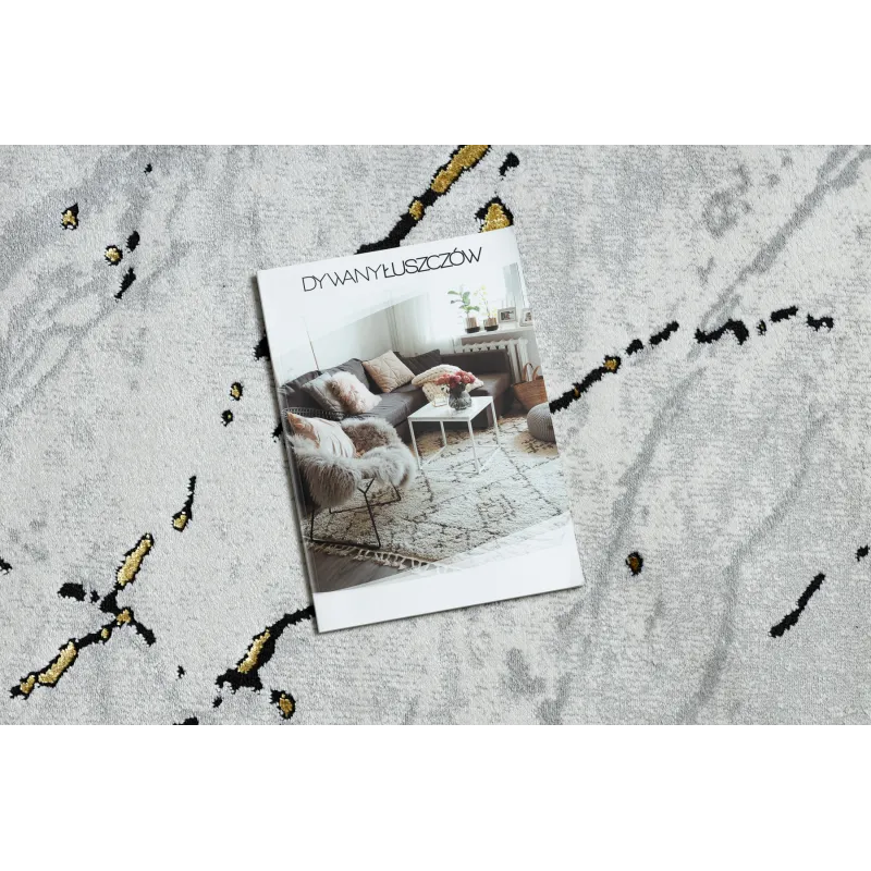 Dywan ALLURE 1963 Marmur - Strukturalny, stylowy, glamour biały / złoty