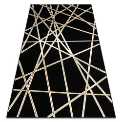 Tapis ALLURE 1964 Géométrique - Structuré, élégant, glamour noir / or