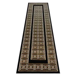 Tapis, couloir ALLURE 1968 Clé Grecque, Cadre - Structurel, élégant, glamour noir / or